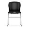 Officesource Slash Collection Armless Guest Stack Chair with Chrome Frame OSSN6019BK - alternate 3